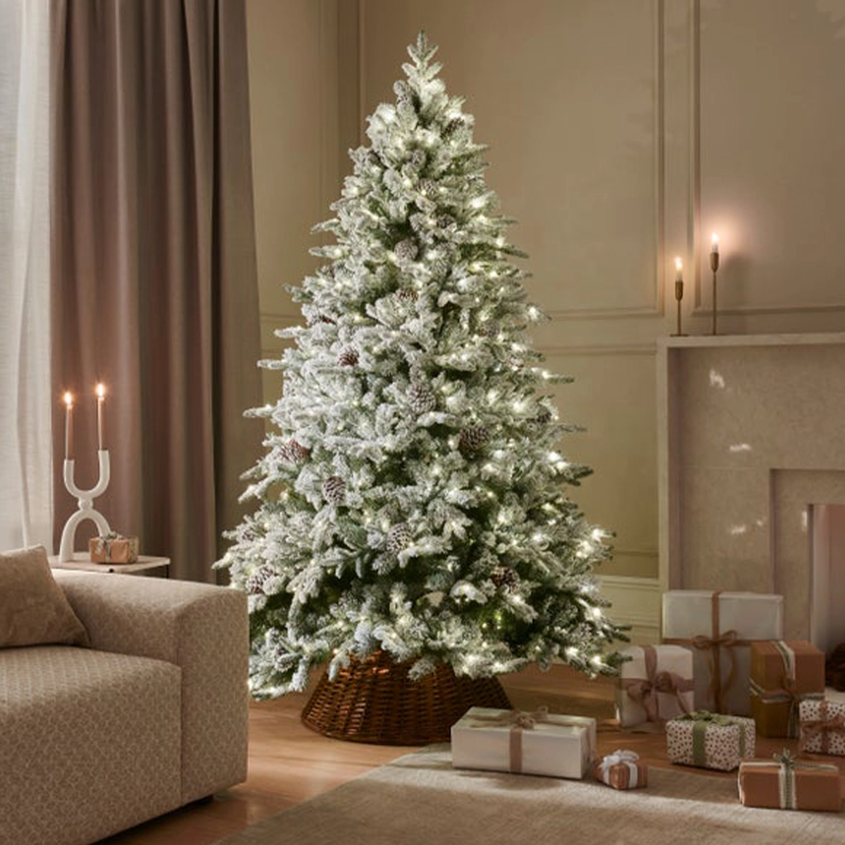 6.5FT Frosted Winterfold Pre Lit Tree - image 2