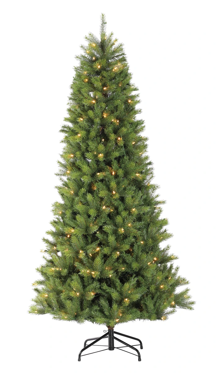 6.5FT Slim Kensington Fir Pre-Lit Tree - 200 Warm White LED Lights