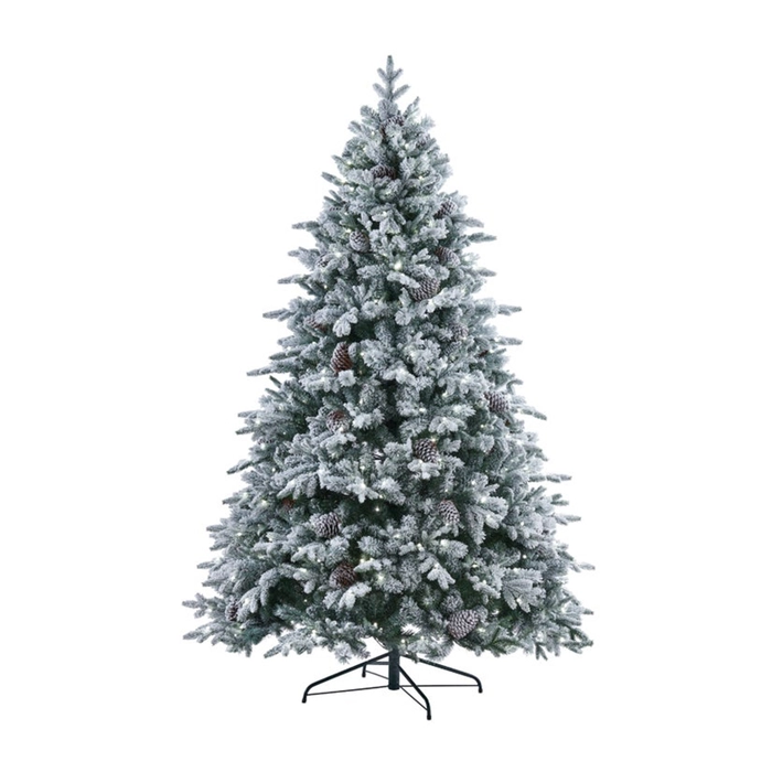 7.5FT Frosted Winterfold Fir Pre Lit Tree - image 1