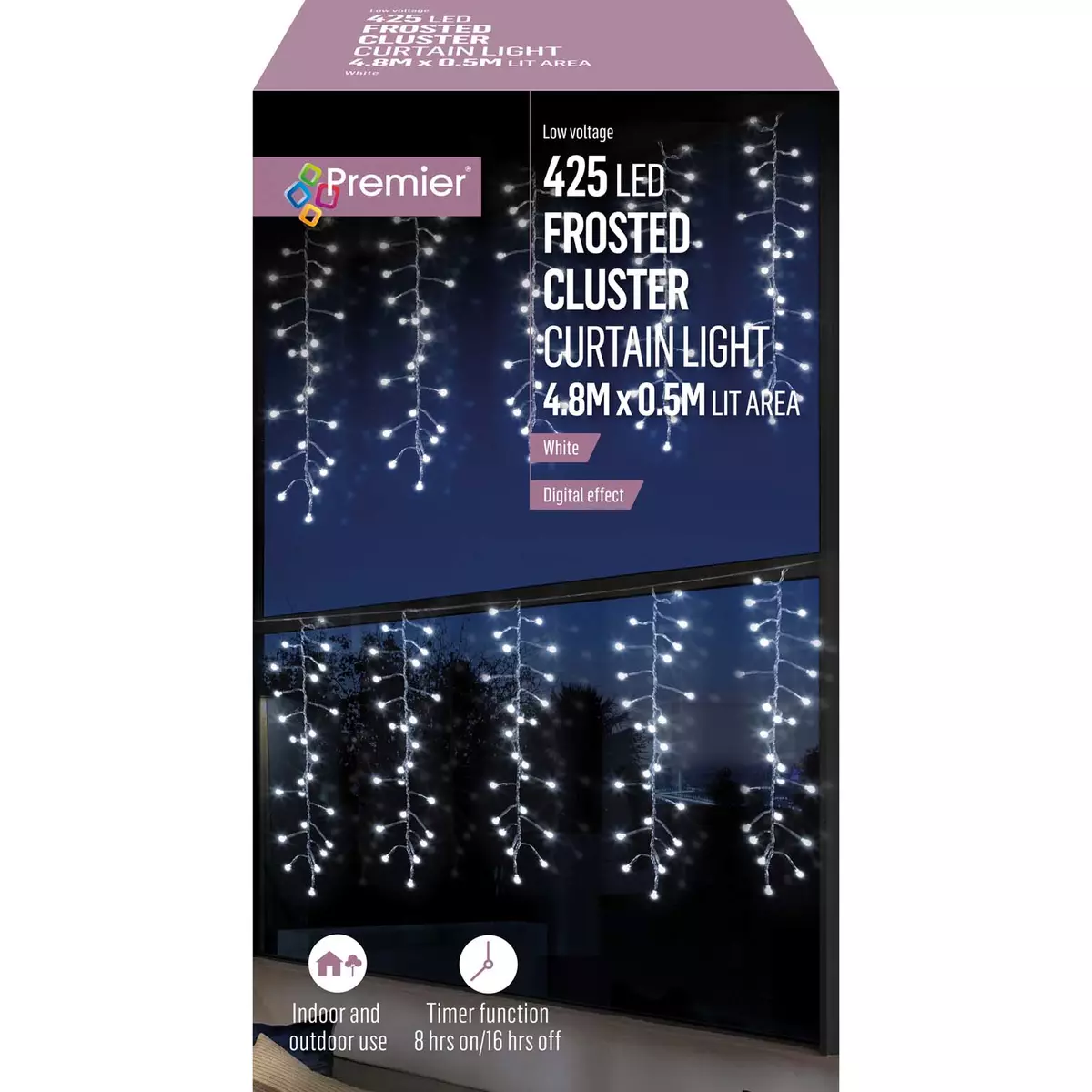 LED Frosted Cluster Icicle - Cool White