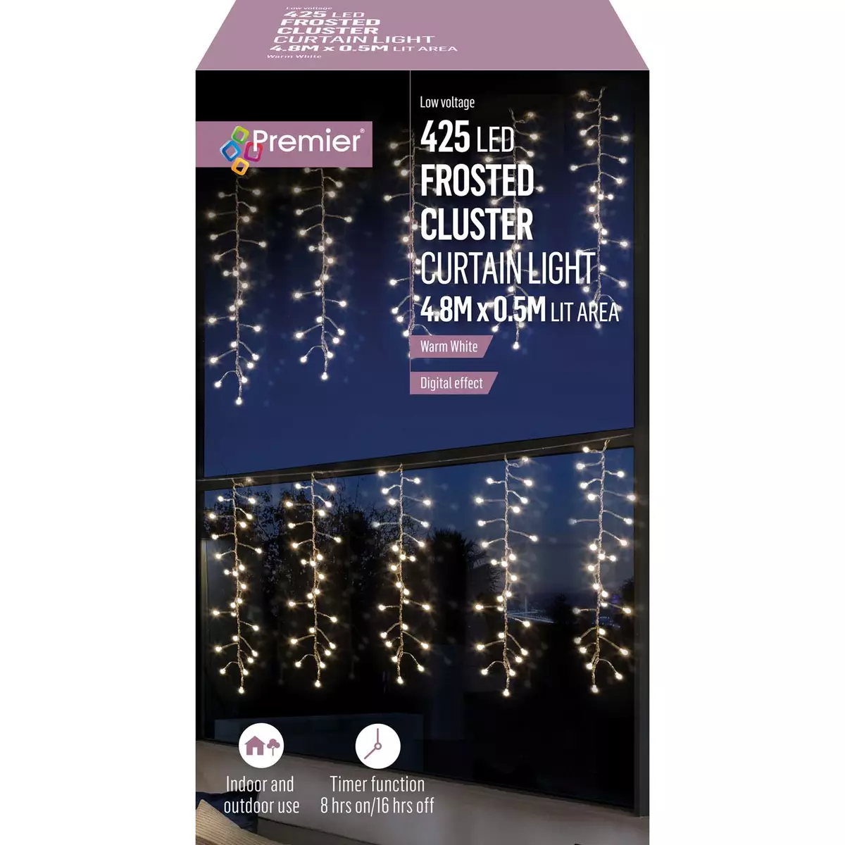 LED Frosted Cluster Icicle - Warm White