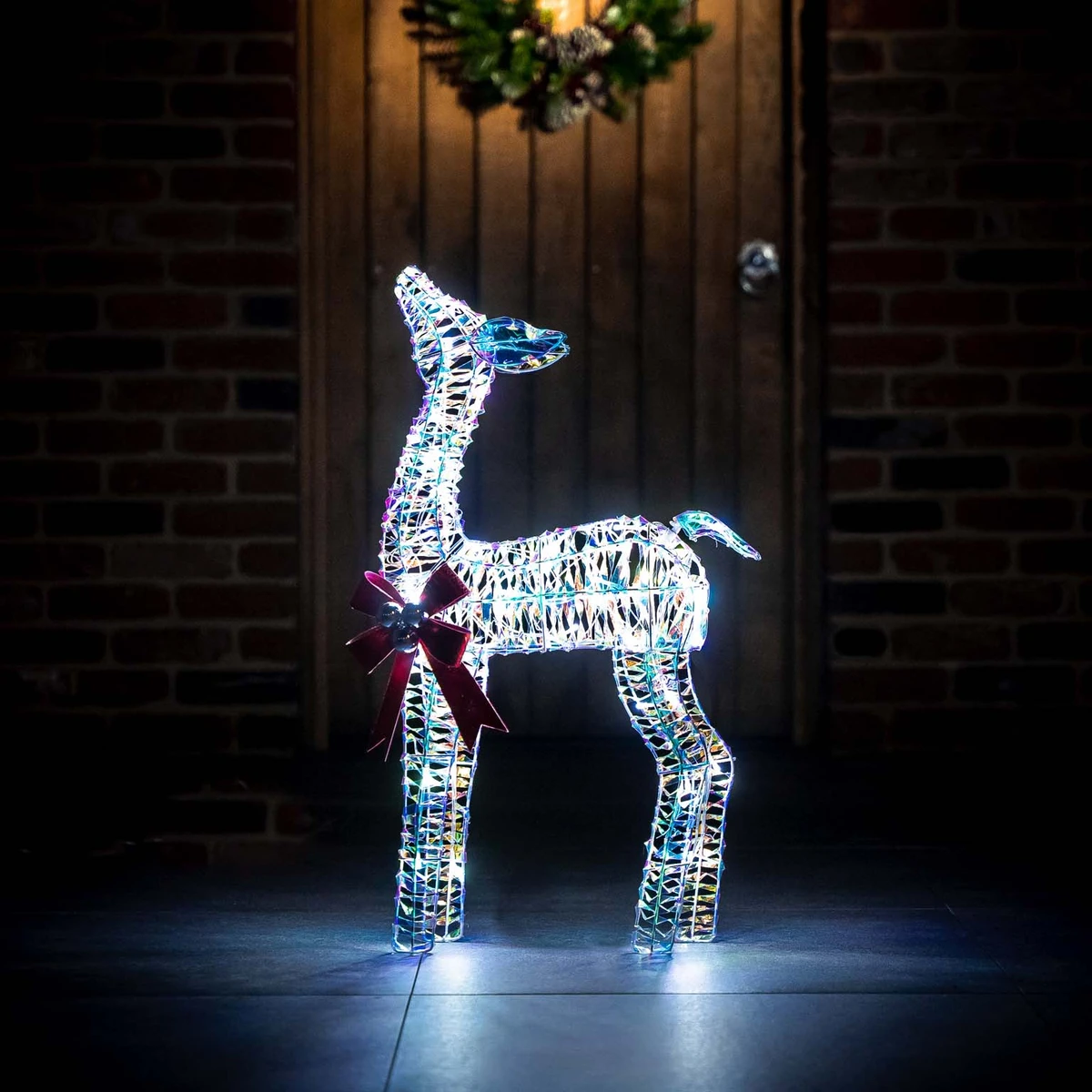 LED Iridescent Reindeer Family - White - 125cm - image 3