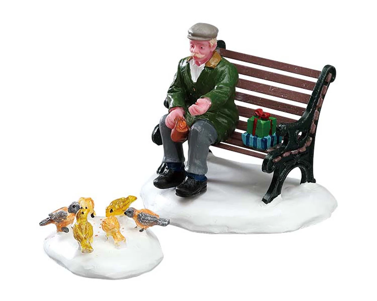 Lemax - Feeding Pigeons - set of 2