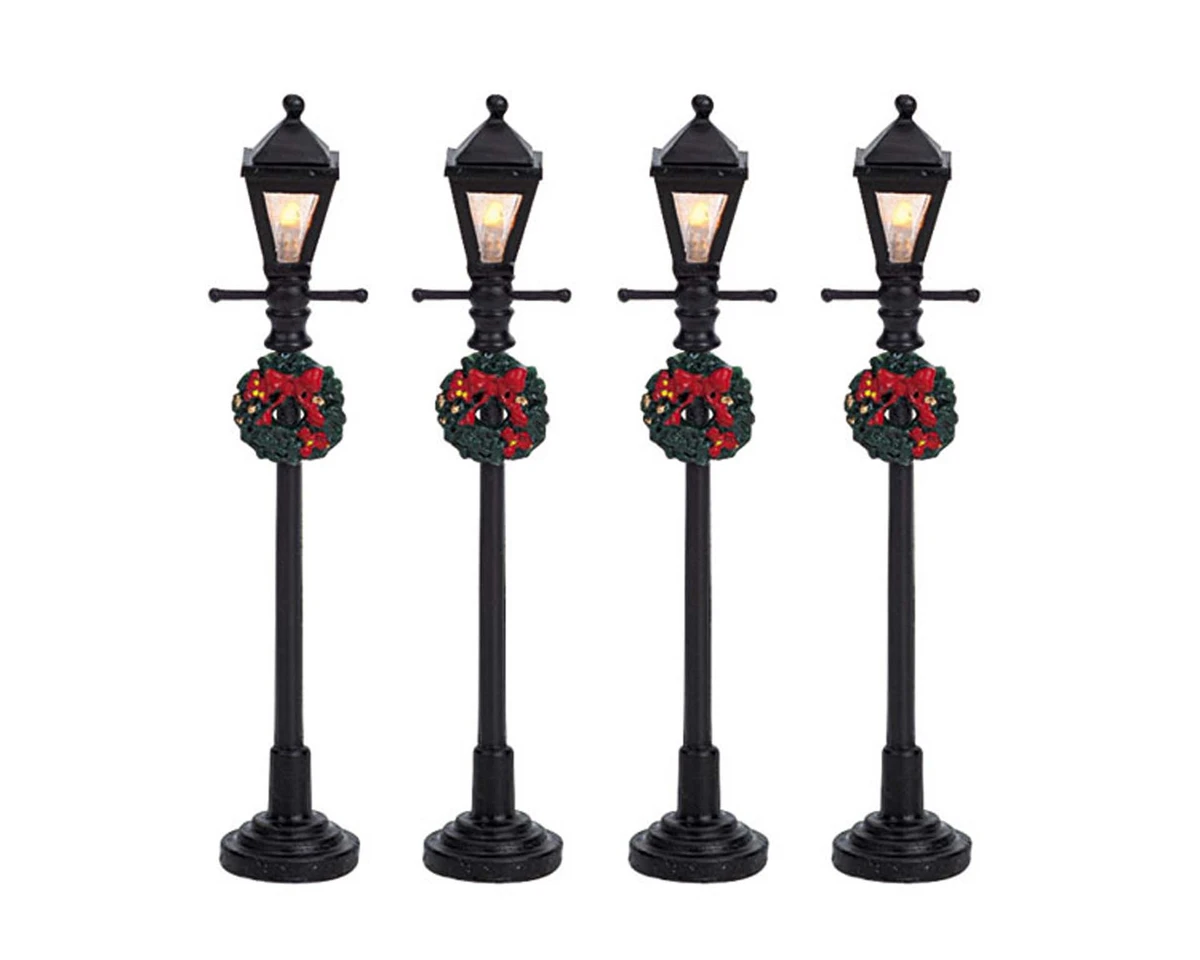 Lemax - Gas Lantern Street Lamp - set of 4