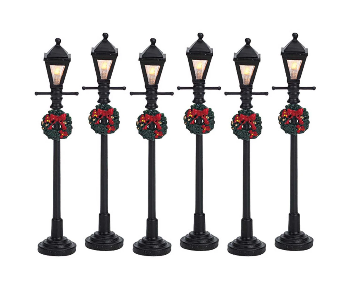 Lemax - Gas Lantern Street Lamp - set of 6