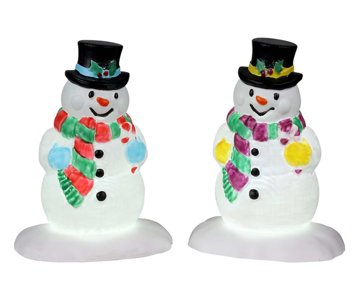 Lemax - Holly Hat Snowman - set of 2