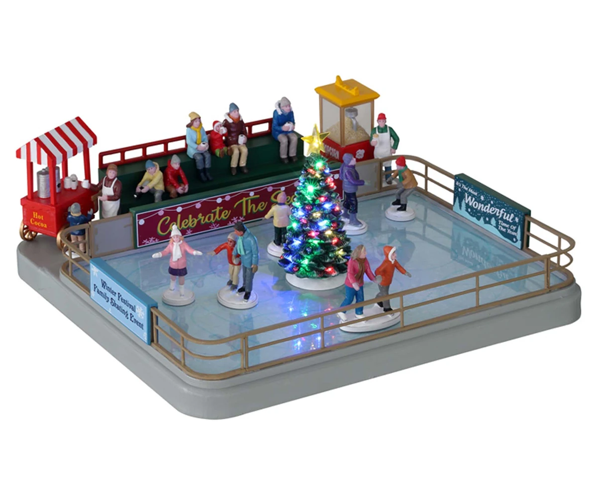 Lemax - Outdoor Skating Rink + Adaptor