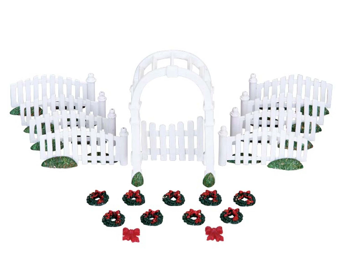 Lemax - Plastic Arbor & Picket Fences - set of 20