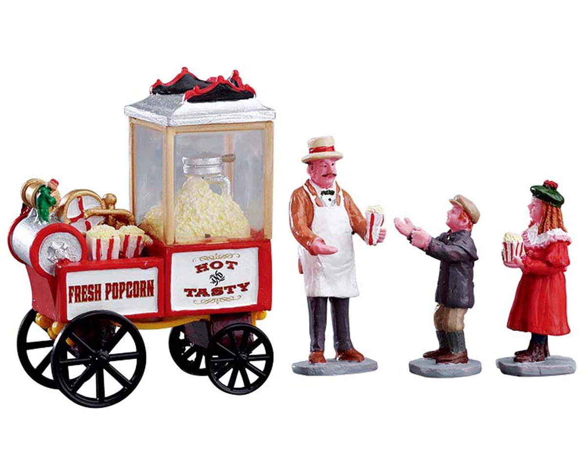 Lemax  - Popcorn Seller - set of 4