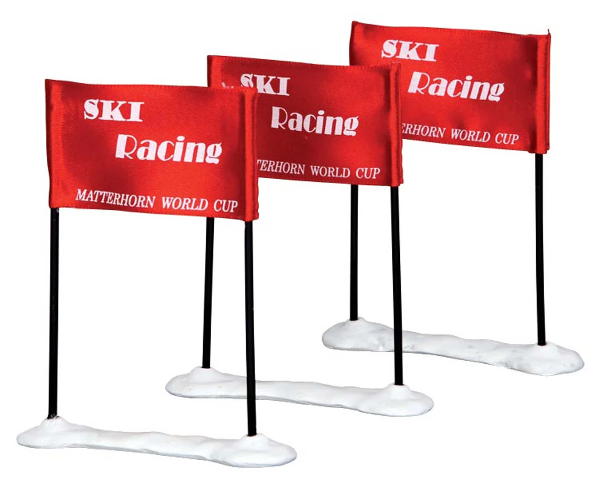 Lemax - Ski Racing Flag - set of 3