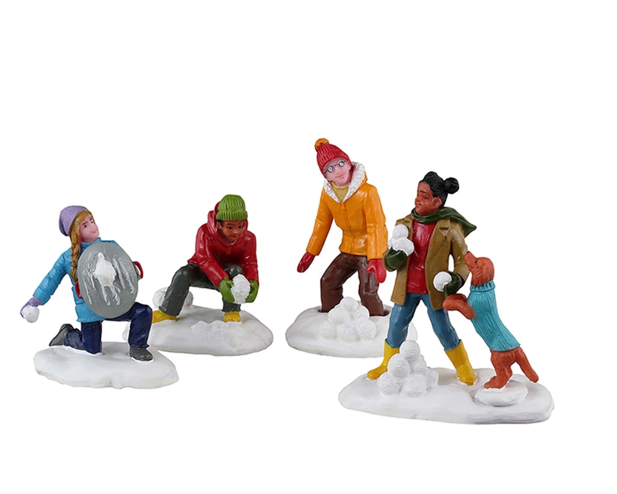 Lemax - Snowball Battles - set of 4