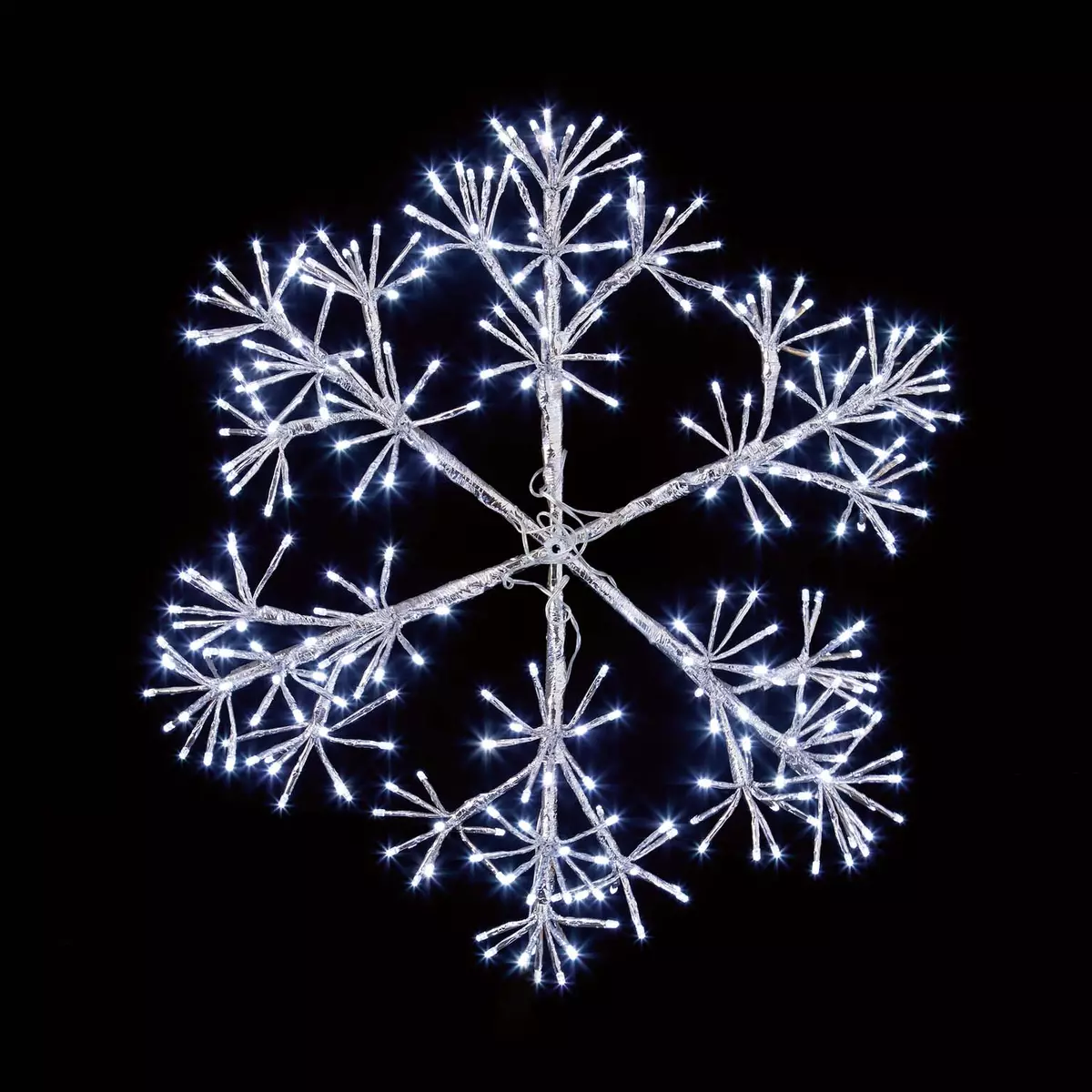 LED Medium Starburst Snowflake - Silver