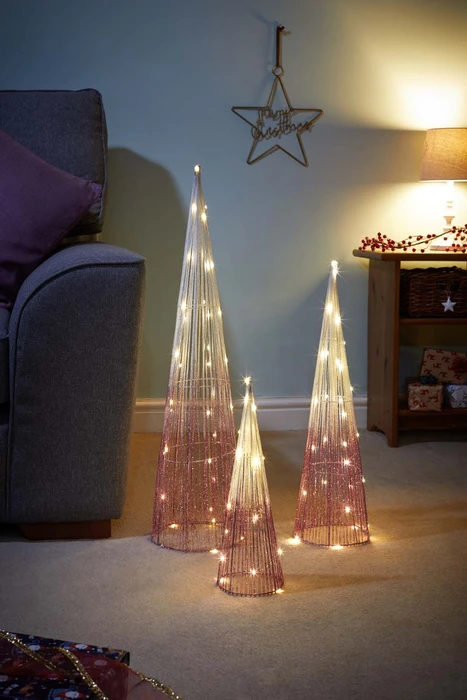 Sparkly TreeBelisks - Pink - Set of 3 - image 1